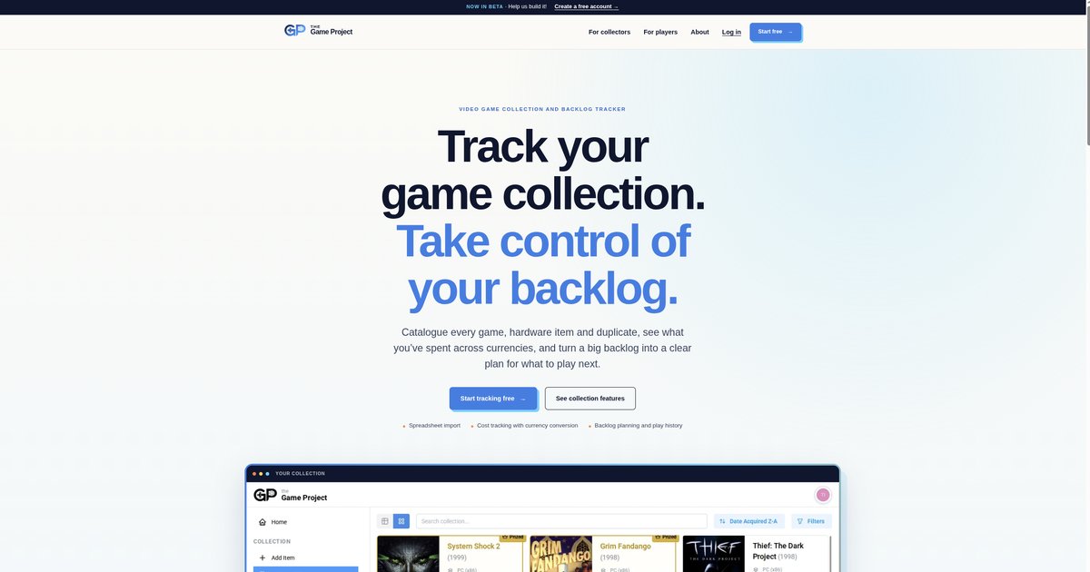thegameproject.net - soft launched!